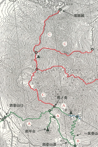 内山 登山規制地図〈大分県：2016年8月3日現在〉