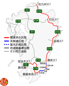 【鹿児島 自動車道】E78 東九州道［高速道路計画地図］